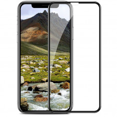 Folie sticla premium, 4D, 9H, neagra, pentru iPhone X sau iPhone XS foto