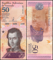 = VENEZUELA - 50 BOLIVARES ? 18 ? 05 - 2018 - UNC - NECIRCULATE = foto