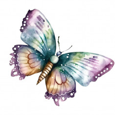 Sticker decorativ, Fluture, Multicolor, 80 cm, 1207STK-6