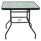 Cumpara ieftin Masa gradina terasa otel sticla Demat 80x80x71 cm