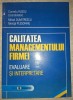 Corneliu Russu, Mihail Dumitrescu, George Plesoianu - Calitatea managementului firmei * Evaluare si interpretare
