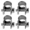 VOREL Set 4 coliere cu surub zincat, diametru strangere 10-12 mm, latime 9 mm