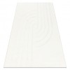 Covor lavabil CURVY alb 11 Curves, structural, reliefat, plus, 140x190 cm