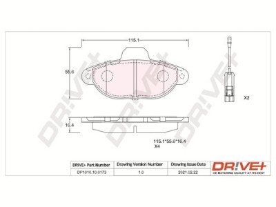 Dr!ve+ DP1010.10.0173 set placute frana,frana disc foto