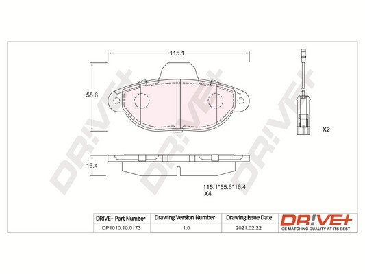 Dr!ve+ DP1010.10.0173 set placute frana,frana disc
