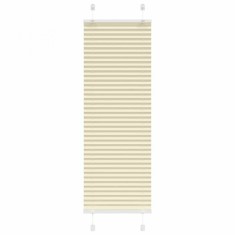 vidaXL Jaluzea plisată Crem 40x100 cm Lățime țesătură 39,4 cm 4015267