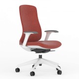 SCAUN ERGONOMIC LUKY, ALB, ROSU