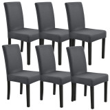 Huse pentru scaun DG6 set 6 buc poliester/elastan gri inchis [neu.haus] HausGarden Leisure, [neu.haus]