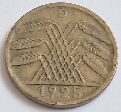 Germania, 5 Reichspfennig 1925 D foto