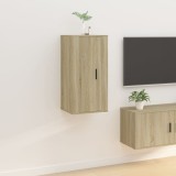 Cumpara ieftin Dulap TV montat pe perete, stejar sonoma, 40x34,5x80 cm