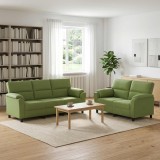 Cumpara ieftin Set de canapea 2 pcs Verde deschis Catifea