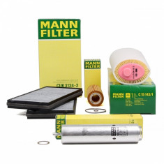 Pachet Revizie Filtru Aer + Polen + Ulei + Combustibil Mann Filter Bmw Seria 7 foto