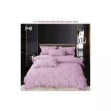 Cumpara ieftin Lenjerie de Lux cu Pliuri si Volan, 6 Piese pentru Pat Dublu - PUC143