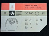 Bilet meciuri BOX - original de la Jocurile Olimpice de Vară - Moscova 1980