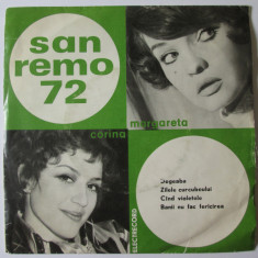 Vinil single 7'' San Remo 1972:Margareta Pîslaru/Corina Chiriac