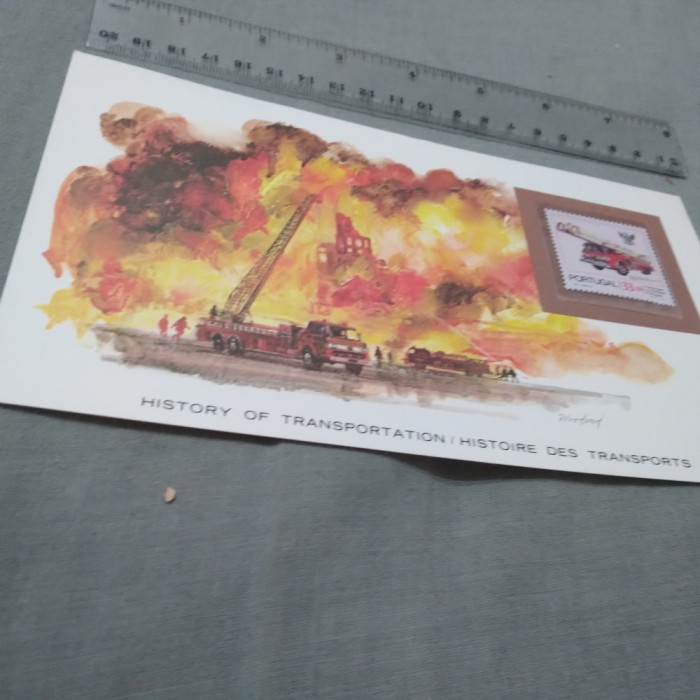 CARD SUVENIR CU TMBRU /E MAI MARE CA CP / PORTUGAL