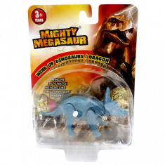 Figurina MIGHTY MEGASAUR, Dinozaur Cu Cheita, Velociraptor - 16902-4 foto