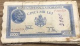 (BNK A) Romania bancnota 5000 lei 10 septe,brie 1943