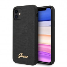 Husa Cover Guess Lizard Collection pentru iPhone 11 Negru foto