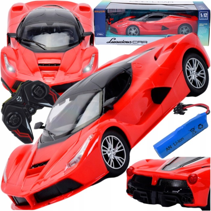 SUNET DE MAȘINĂ SPORT CONTROLAT DE LA DISTANȚĂ PRIN RC LUMINI + BATERIE