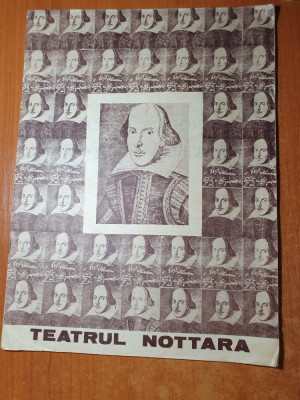 revista program teatrul nottara stagiunea 1985-1986 - w. shakespeare foto