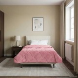 vidaXL Duvet complet pe tot parcursul anului Patos Roz 135 x 200 cm 42026265