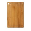 Tocator bambus, 28 x 22 x 1 cm, maner decupat, Natur