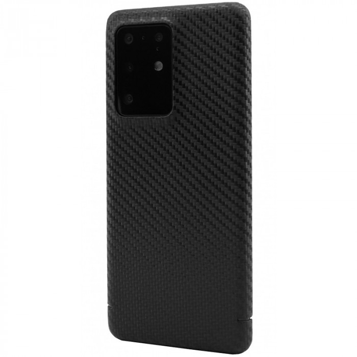 Husa Telefon Nevox Fibra Carbon pentru Samsung Galaxy S20 Ultra G988 / Samsung Galaxy S20 Ultra 5G G988, Carbon Series, Neagra, Resigilat