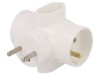 Conector Alimentare Splitter 2P Alb TIMEX-ELEKTRO 4 Socluri AC R-46