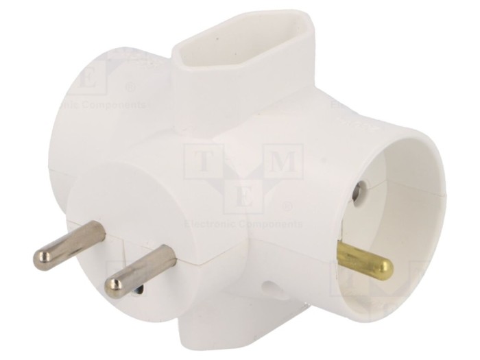 Conector Alimentare Splitter 2P Alb