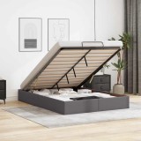 VidaXL Cadru de pat otoman fără saltea gri 140x190cm piele artificială