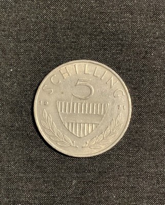 Moneda 5 schilling 1971 Austria foto