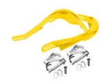 Protectii Maini Moto Enduro Aluminiu Revo Universal Galbene, Prindere Ghidon 22mm