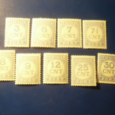 Serie mica Olanda - Tebetalen 1921-1938 , 9 valori