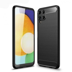 Carcasa tech-protect tpucarbon compatibila cu samsung galaxy a22 4g black