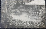 Fotografie tip Carte postala, procesiune militara germana din primul razboi mondial