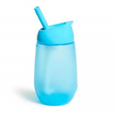 Cana de tranzitie cu pai Simple Clean, +12 luni, Blue, 296 ml, Munchkin