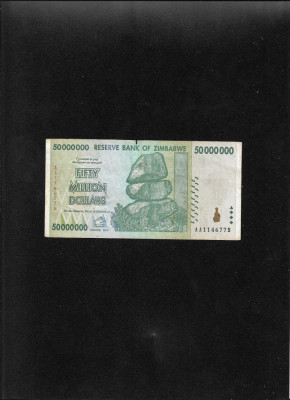 Zimbabwe 50000000 50 000 000 dollars 2008 seria1146775 foto