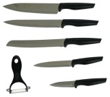 Cumpara ieftin Set 5 cutite AXENTIA cu lame din otel inoxidabil si curatitor de legume cu lama ceramica