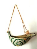 Vaza de Perete RUSCHA anii &#039; 50 mid century modern giveci ceramica glazurata forma biomorfa lucrata manual Kurt Tschorner