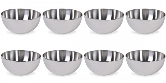 Set boluri, 8 piese, 6.5 l, Metal, Argintiu