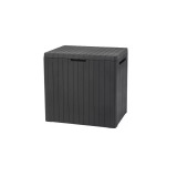 Lada depozitare de gradina, antracit, 113 L, 58x44x55 cm, Keter Box City, Strend Pro