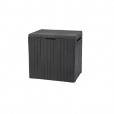 Lada depozitare de gradina, antracit, 113 L, 58x44x55 cm, Keter Box City