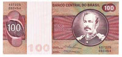Brazilia 100 Cruzeiros 1974 P-195Aa1 Seria 07225060454 foto
