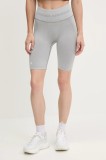 Under Armour pantaloni scurți de antrenament Vanish Seamless culoarea gri, uni, high waist, 1388115