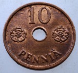 7.247 FINLANDA WWII 10 PENNIA 1943 XF/AUNC