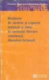 Dictionar de cuvinte si expresii latinesti si eline in contexte literare romanesti - Cristina Popa