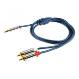 Cablu audio HiFi stereo Jack 3.5 mm - 2x RCA 4m dublu ecranat HOME, Home By Somogyi