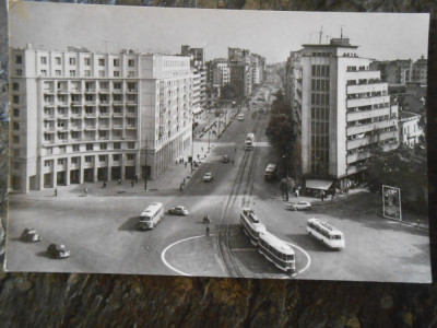 Carte postala Piata Romana, circulata 1964, b-dul Magheru foto