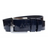 Curea barbati, casual, din piele naturala, Bleumarin LAC, 4.5cm - CK33LBL, MADE IN ROMANIA